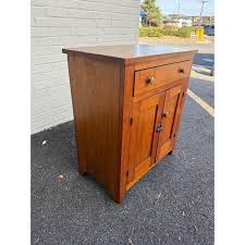 19th Century Antique Early American Primitive Solid Wood Cupboard Cabinet. | Chairish