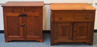 Lot - Two Victorian Style Pine Kitchen Cabinets, Taller: 37 3/8 x 36 x 13 in. (94.9 x 91.4 x 33 cm.)