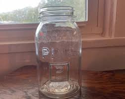 Two Vintage IMPERFECT Clear Magic Mason Quart and Pint Sized Jars With Rustic REGULAR or STANDARD Mouth Unmarked Tin Lids - Etsy