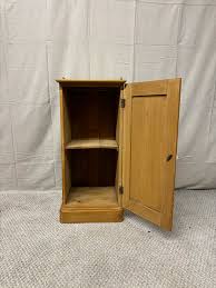 19th Century English Pine Pot Cupboard Nightstand | Chairish
