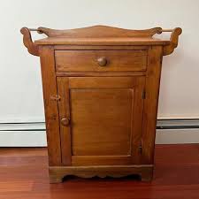 L424 Antique Primitive Slant Front Desk with Key | EstateSales.org