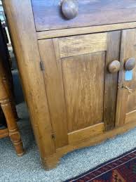 Small Antique 1 Drawer 2 Door Pine Commode With 2 Small Shelf's And Ba – Unique Antiques of Connecticut