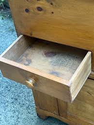 Antique 19th C. Rustic Pine Wood Lift Top Dry Sink ...