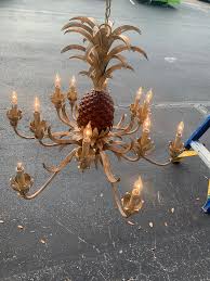 Late 20th Century Palm Beach Island Style Tole Pineapple ...