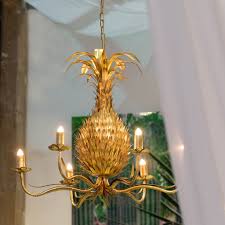 Hollywood Regency Style Pineapple Chandelier - CENTURIA