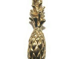 Small Vintage Gold Tone Pineapple Pendant on 16 Inch Chain ...