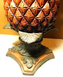 Unbranded~Hand Carved Wooden Palm Tree Floral Pedestal Design Vase RARE!! | eBay