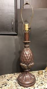 Vintage Hollywood Regency Pineapple Table Metal Bronze Gold Lamp Large | eBay