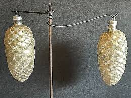 Two Vintage 1930's Christmas Glass DECORATION ORNAMENT | eBay