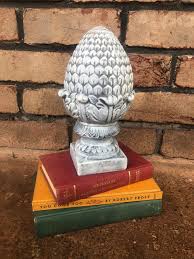 Decorative Whitewash Pineapple, Pineapple Finial, Bronze and White, French Country, Pineapple Decor, Ceramic Pineapple, Farm House - Etsy