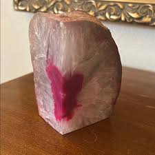 Accents | Pink And White Agate Stone | Poshmark