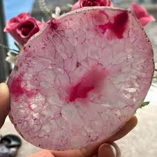 Natural agate Agate Geode Slab/Slice quartz crystal mineral ...
