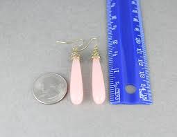 Pink and Gold thin skinny chandelier dangle plastic bead ...