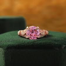 Vintage Art Deco Ring, Pink Gemstone Ring, Antique Milgrain ...