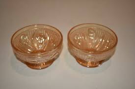 Depression Glass VTG.9" Gold/Orange Vase "Iris&Herringbone" Pattern | eBay