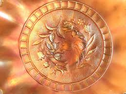 Antique Carnival Glass Bowl with Ruffles - Floral Theme ...