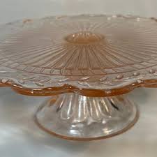 Vintage 1930's Pink Depression Glass 10" X 3” Pedestal Cake Stand Cake Plate Indiana Glass Company Excellent Condition! - Etsy