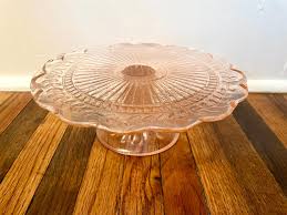 Pink Milk Glass Cake Stand - Etsy Canada