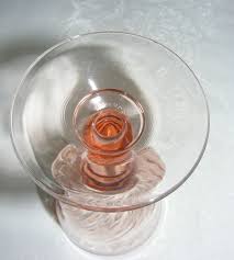 Vintage Rosaline Pink Glass Swirl Optic Pattern France 8 Oz ...