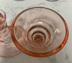 Set Of 2 Pink Depression Glass Candleholders Vintage Paden ...