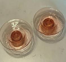 Vintage Pink Depression Glass Handle Tidbit Cake Plate w ...