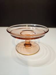 Pillar Candle Holder/ Small Compote Pink Depression Glass ...