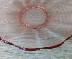 Vintage Pink Glass Dessert Plates Set of 7 | eBay