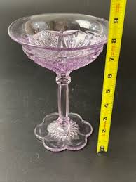 EAPG Purple Lavender Pressed Glass Pedestal Footed Compote Bowl Candy Dish 8" for Sale in Snohomish, WA - OfferUp