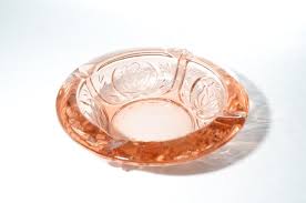 KIG Indonesia Pink Depression Glass Ashtray Rose Pattern Vintage Heavy Glass Cigarette Smoking Collectible MINT - Etsy