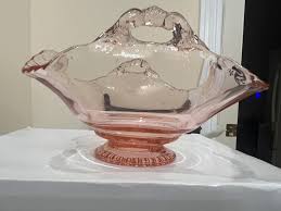 Vintage Pink Depression Glass Curved Footed Bon Bon Candy Bowl - Etsy
