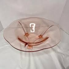 Vintage Fostoria Fairfax Pink Rose Depression Glass 3-footed ...
