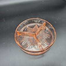 Pink Horseshoe Depression Glass Candy Dish - Etsy