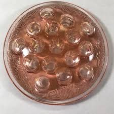 Salmon Pink Embossed Textured Flower Frog Dome Arrangement Bouquet Arranger Round 16 Hole Display Depression Glass Collectable 4.5” Vintage - Etsy