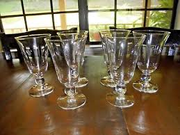 17 PIECE CLEAR FOOTED GLASSES -WINE,TUMBLERS & GOBLETS | eBay
