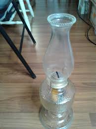 Vintage Clear Glass Oil Kerosene Lamp 18in | eBay