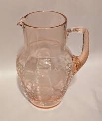 Vintage Etch 695 Pink Optic Pitcher by Cambridge | eBay