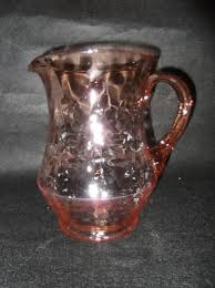 Vintage Pink Depression Glass Water Pitcher | eBay