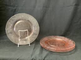 Vtg. 1929-1932 Macbeth-Evans Dogwood Pink Depression Glass 8" Luncheon Plates | eBay