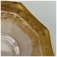 Glass Gold Encrusted Daisy & Laurels Mayonnaise Condiment ...