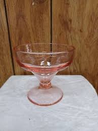 Vintage Pink Depression Glass Footed Compote Etched 4 3/4 ...