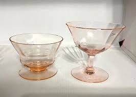 Vintage Pink Depression Glass 5 Plus 1 Ribbed Optic Footed ...