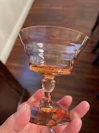 Antique HEISEY Charter Oak #3362 Pink Flamingo Low Sherbert ...