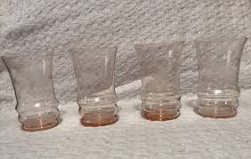 4 Pink Depression Era Juice Glass - Vintage Glass - Collectible - Pre Owned (tr) | eBay