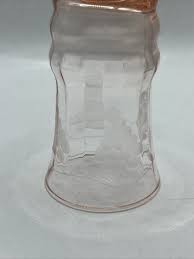 VINTAGE Dunbar Glass Pink Juice Tumbler w/ Etched Floral Flower, Replacement | eBay
