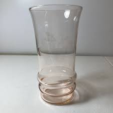 9 Piece ￼Set Pink Depression Glass Elegant Lemonade /Juice Pitcher Floral | eBay