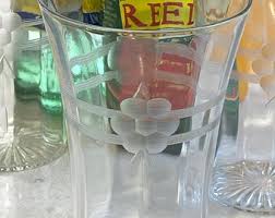 Vintage Etched Glasses - Set of 5 (set #502) - Etsy