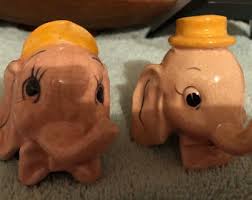 Vintage Pair Pink Elephants Salt & Pepper Shakers - Etsy