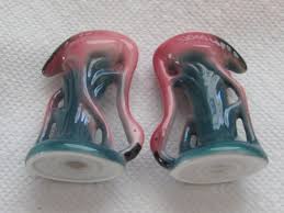 Buy A Vintage Ceramic Pair of the Feeding Flamingo Salt and Pepper Shakers ~ 2-1/2" Tall ~ Style #825 Online in India - Etsy