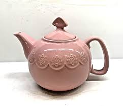 Chantal Pretty Pink Embossed Tea Pot Ceramic Chantal 2009 ...