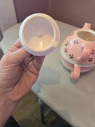 Pink Striped Floral Stacking Teapot Decoration CIB East West ...